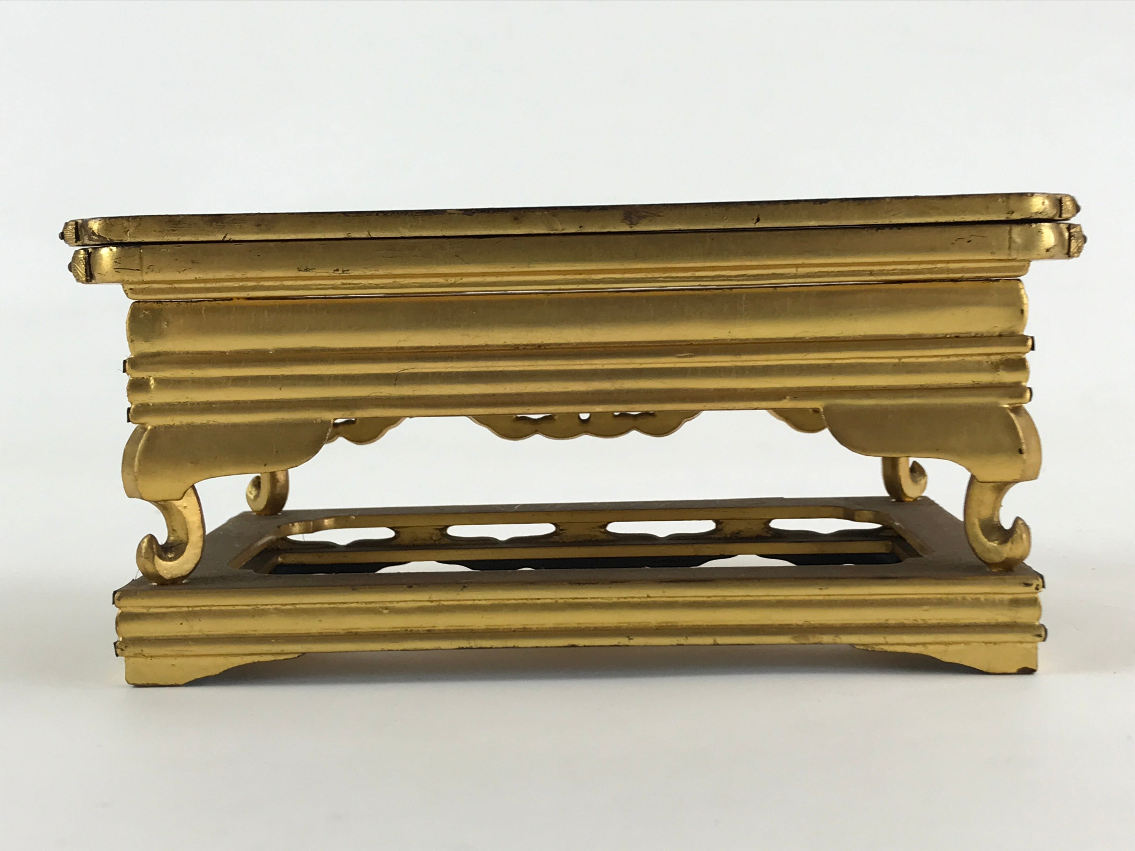 Antique Japanese Buddhist Altar Fitting Offering Table Maejyoku Uwajyoku BU993