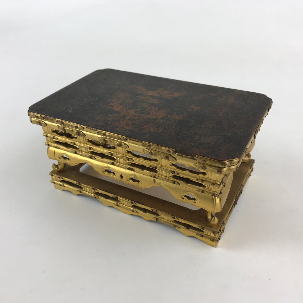 Antique Japanese Buddhist Altar Fitting Offering Table Maejyoku Uwajyoku BU993