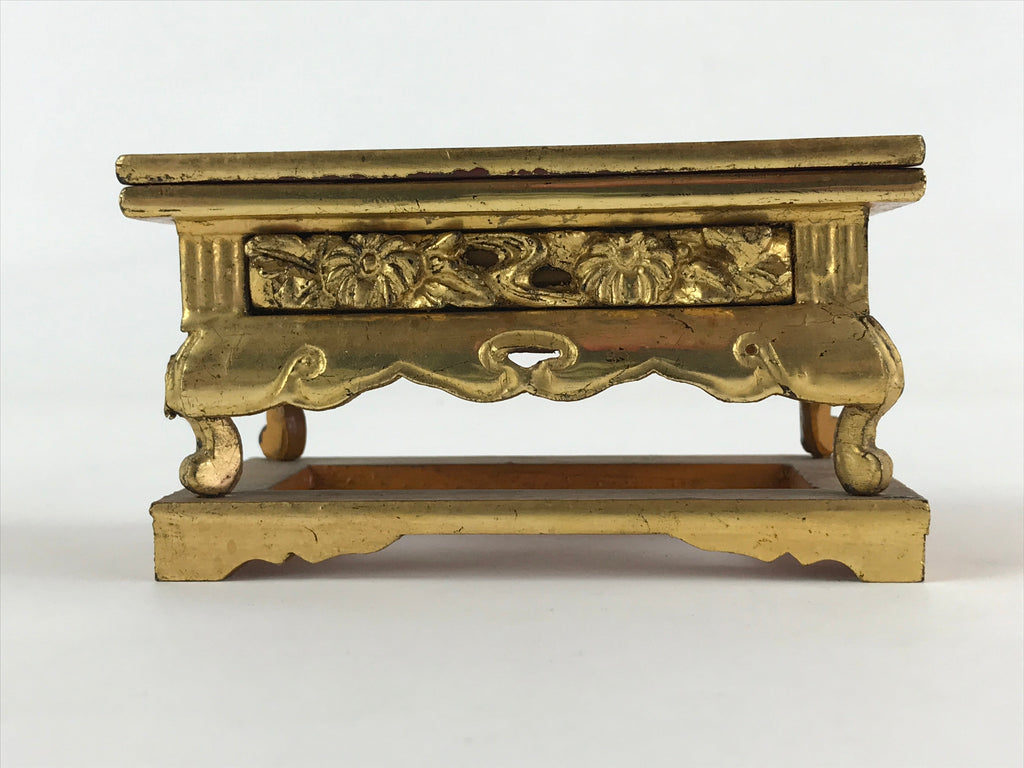 Antique Japanese Buddhist Altar Fitting Offering Table Wood Maejyoku BA32