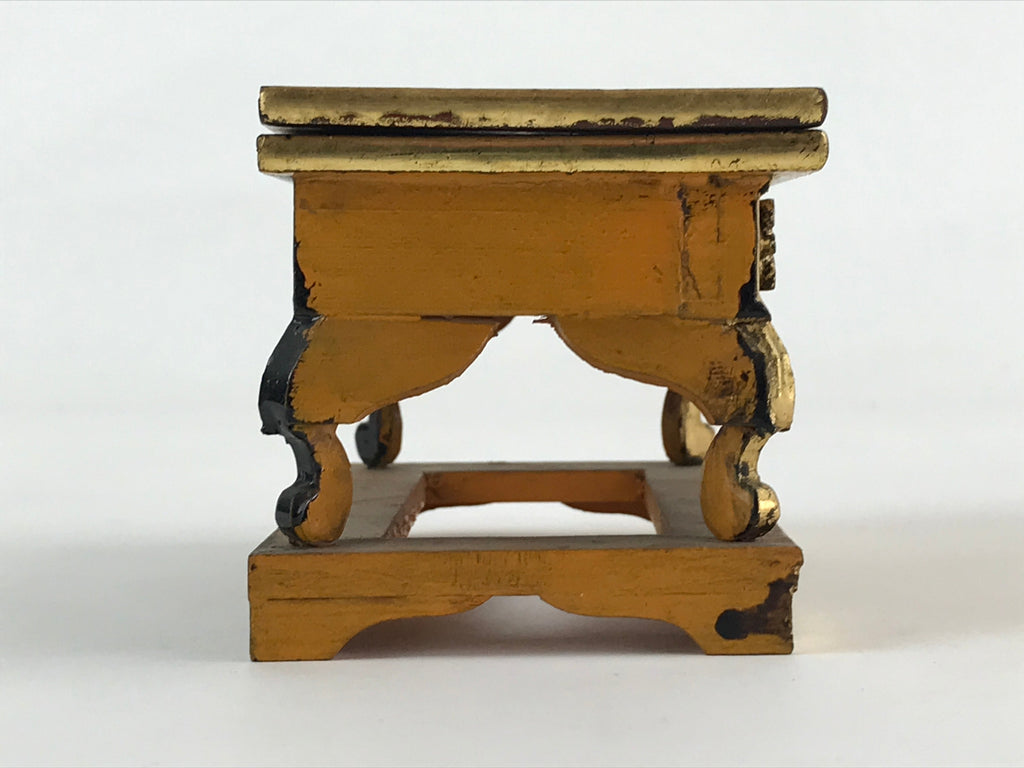 Antique Japanese Buddhist Altar Fitting Offering Table Wood Maejyoku BA32
