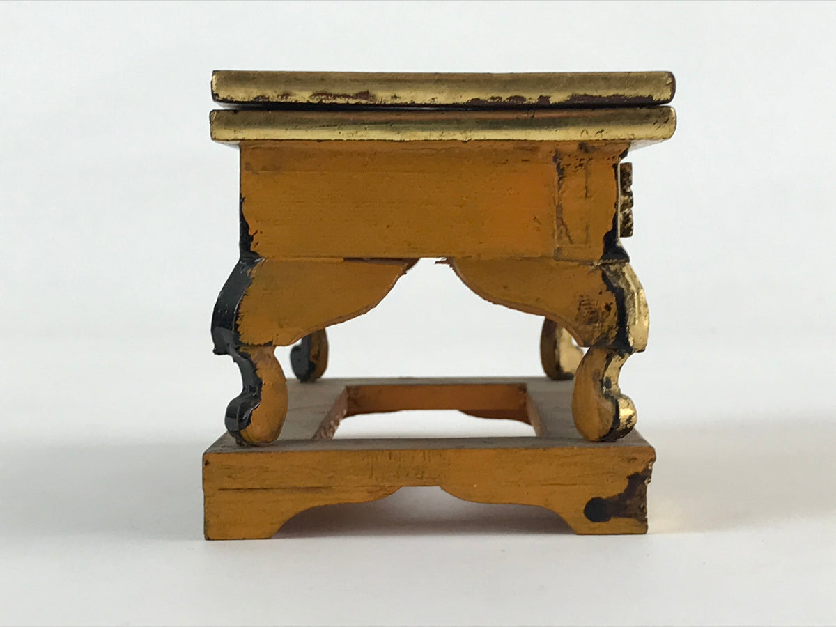 Antique Japanese Buddhist Altar Fitting Offering Table Wood Maejyoku BA32
