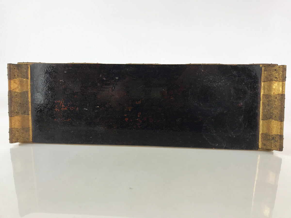 Antique Japanese Buddhist Altar Fitting Wood Lacquer Offering Table Maejyoku BU9