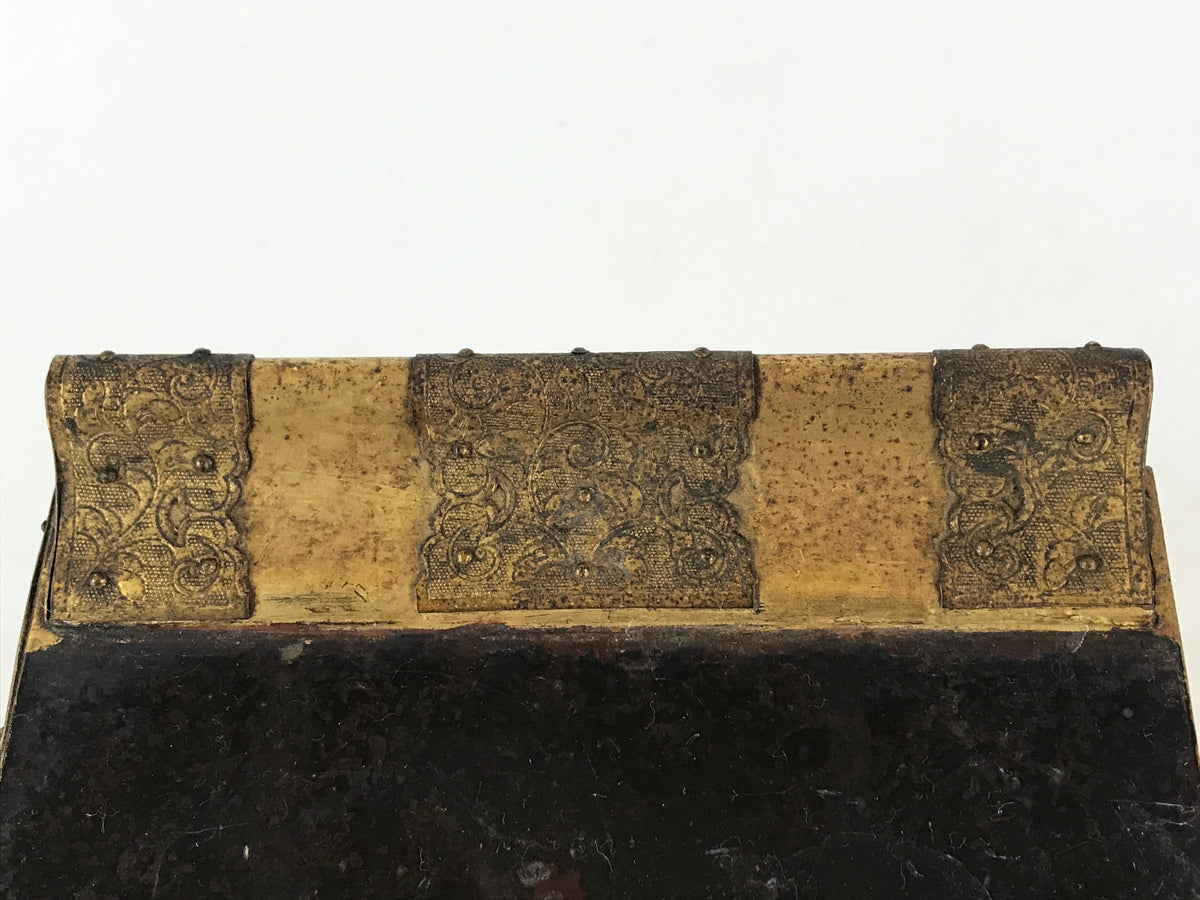 Antique Japanese Buddhist Altar Fitting Wood Lacquer Offering Table Maejyoku BU9