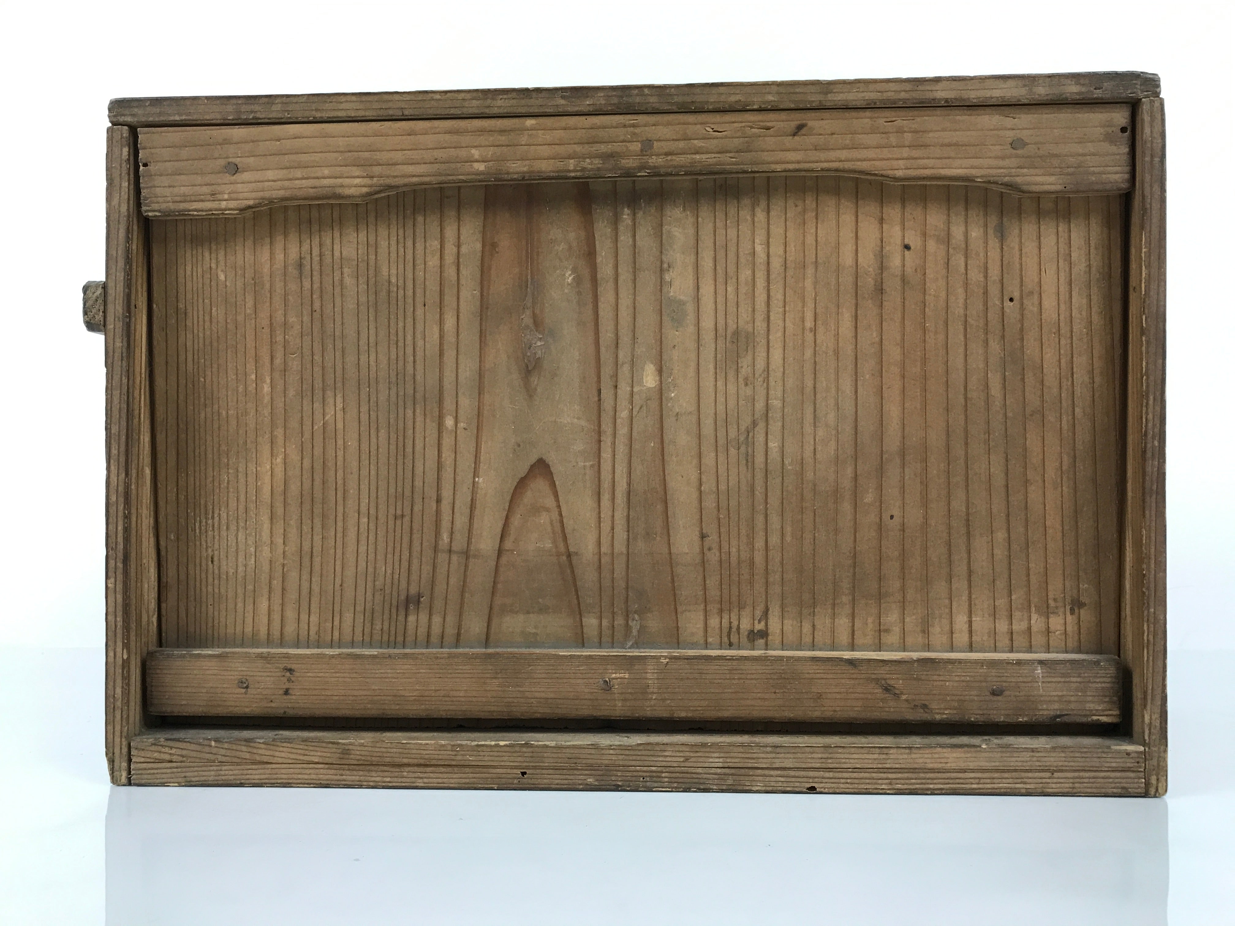 Antique Japanese Buddhist Altar Fitting Wooden Kuge Offering Stand 2pc Box BA816