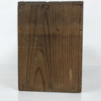Antique Japanese Buddhist Altar Fitting Wooden Kuge Offering Stand 2pc Box BA816