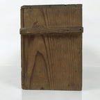 Antique Japanese Buddhist Altar Fitting Wooden Kuge Offering Stand 2pc Box BA816