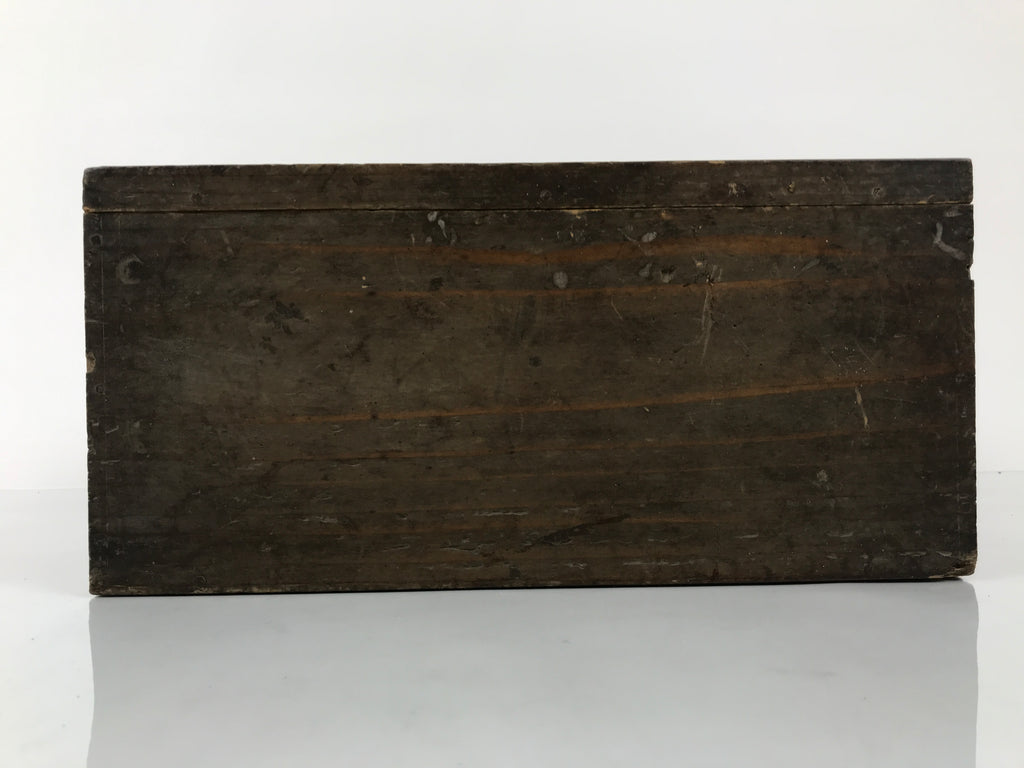 Antique Japanese Buddhist Altar Fitting Wooden Kuge Offering Stand 2pc Box BA816