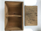 Antique Japanese Buddhist Altar Fitting Wooden Kuge Offering Stand 2pc Box BA816