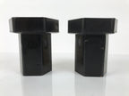 Antique Japanese Buddhist Altar Fitting Wooden Kuge Offering Stand 2pc Box BA816