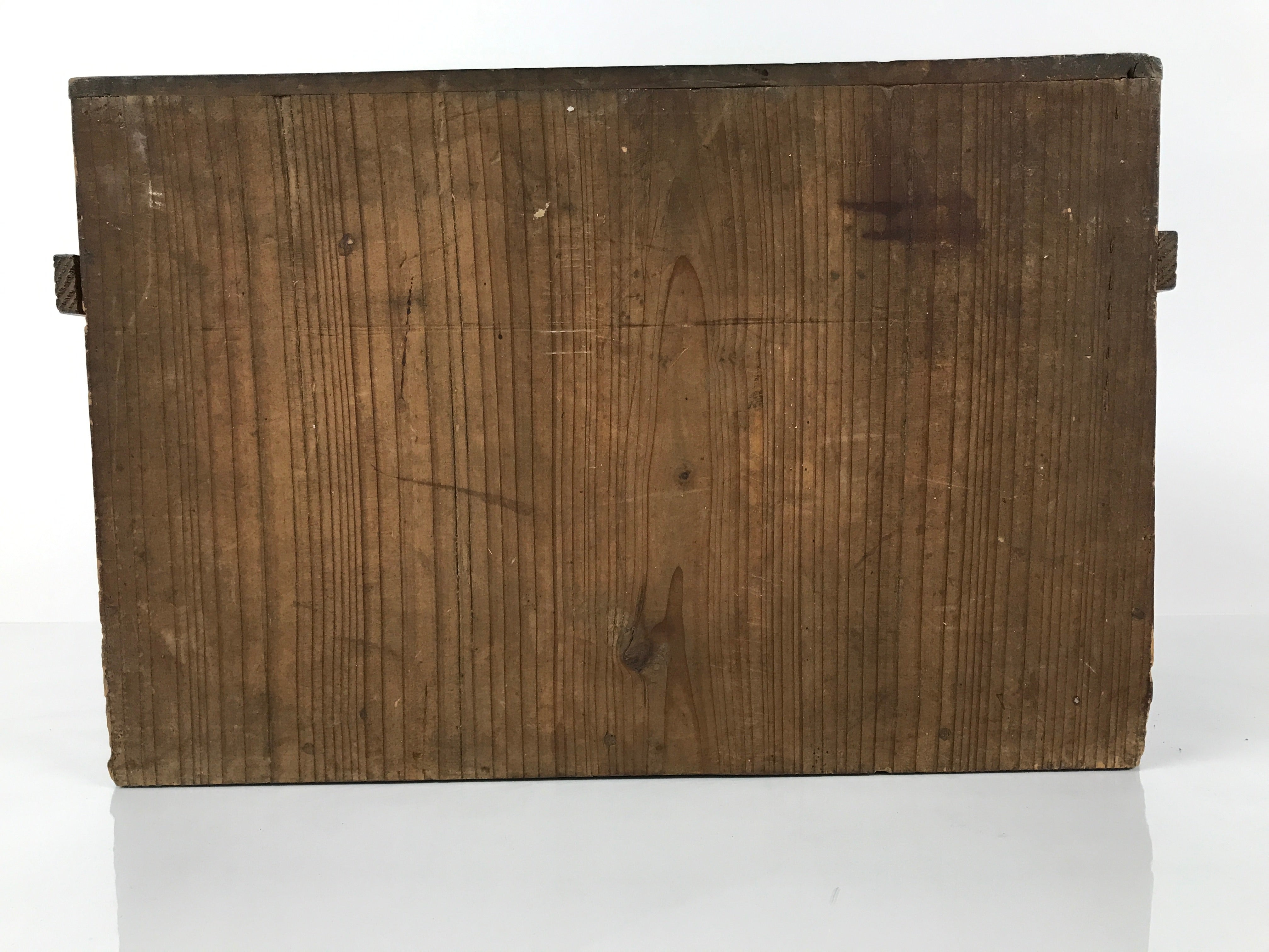 Antique Japanese Buddhist Altar Fitting Wooden Kuge Offering Stand 2pc Box BA817