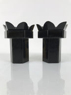 Antique Japanese Buddhist Altar Fitting Wooden Kuge Offering Stand 2pc Box BA817