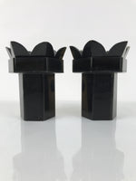 Antique Japanese Buddhist Altar Fitting Wooden Kuge Offering Stand 2pc Box BA817