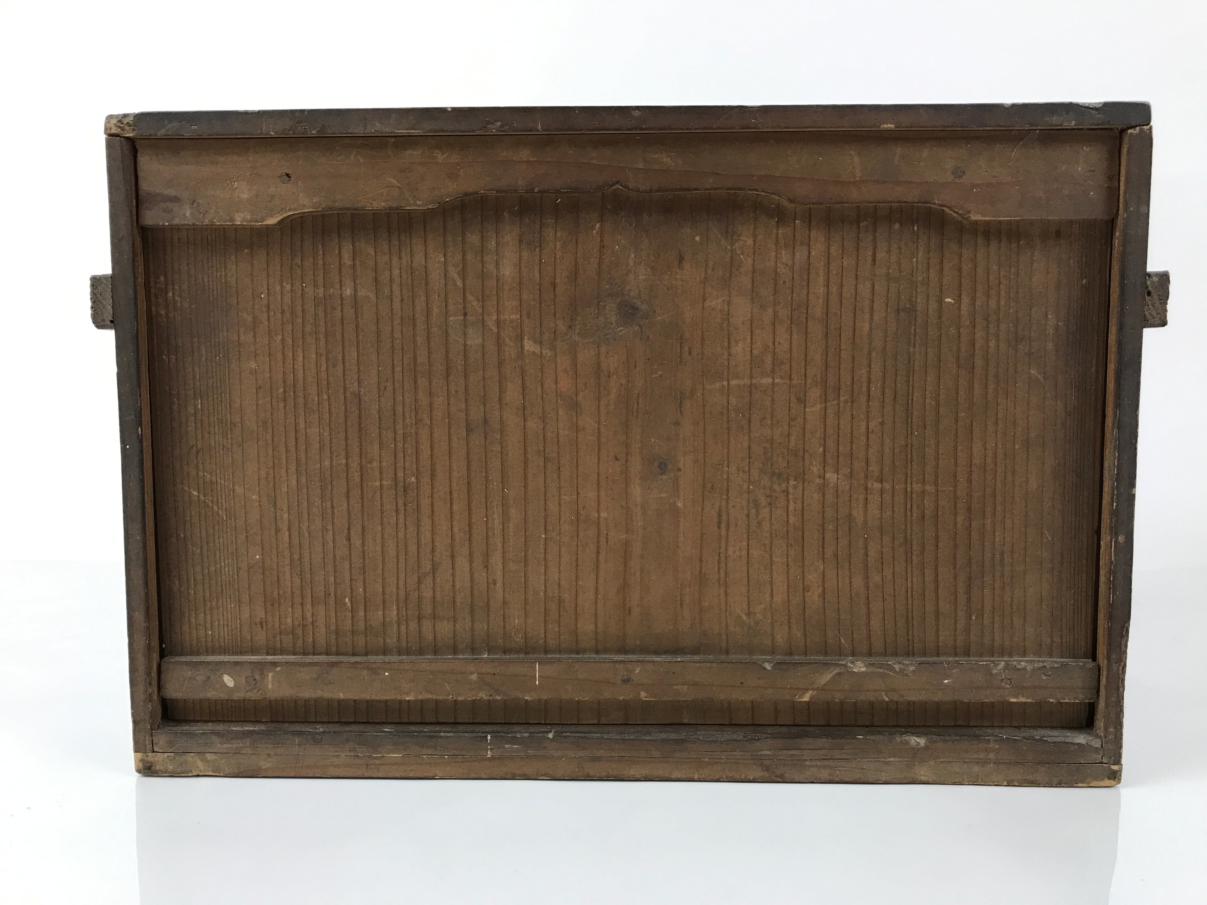 Antique Japanese Buddhist Altar Fitting Wooden Kuge Offering Stand 2pc Box BA817