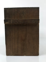 Antique Japanese Buddhist Altar Fitting Wooden Kuge Offering Stand 2pc Box BA817