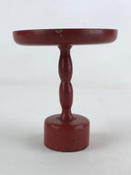 Antique Japanese Buddhist Altar Fitting Wooden Lacquered Offering Stand Red BA71