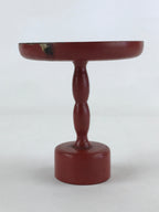 Antique Japanese Buddhist Altar Fitting Wooden Lacquered Offering Stand Red BA71