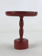Antique Japanese Buddhist Altar Fitting Wooden Lacquered Offering Stand Red BA71