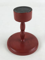 Antique Japanese Buddhist Altar Fitting Wooden Lacquered Offering Stand Red BA71