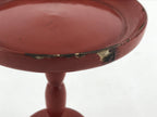 Antique Japanese Buddhist Altar Fitting Wooden Lacquered Offering Stand Red BA71