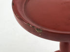 Antique Japanese Buddhist Altar Fitting Wooden Lacquered Offering Stand Red BA71