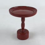 Antique Japanese Buddhist Altar Fitting Wooden Lacquered Offering Stand Red BA71