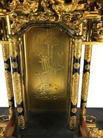 Antique Japanese Buddhist Altar Inside Gold Gilt Temple Lacquered Gold BA1