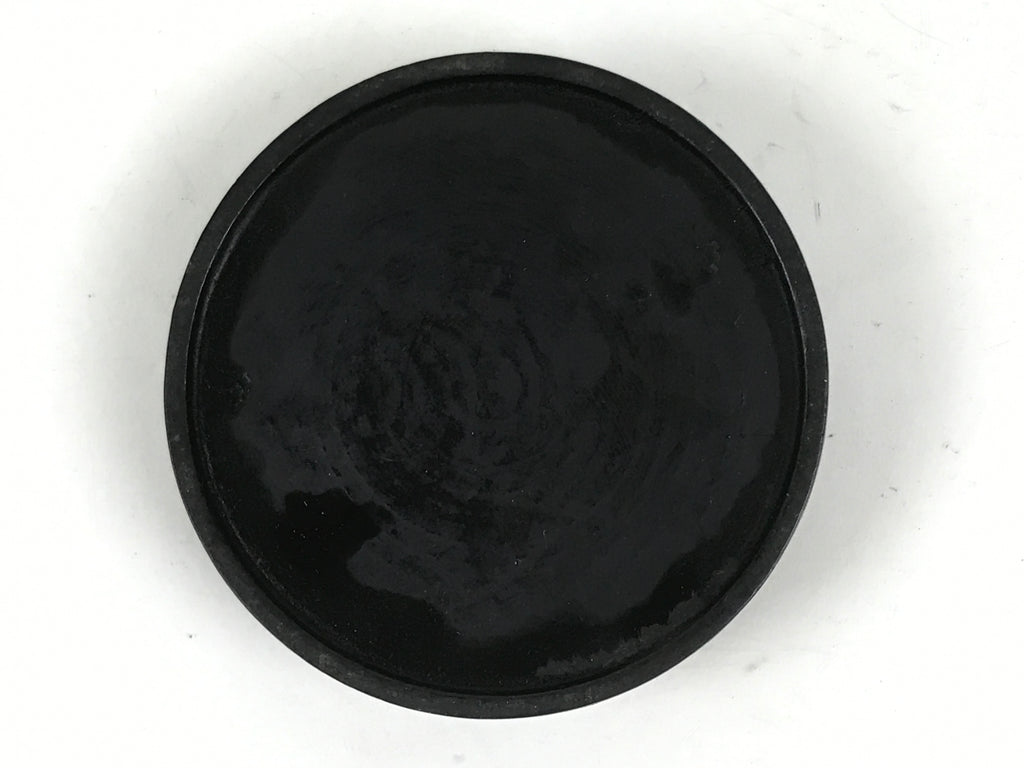 Antique Japanese Buddhist Altar Lacquer Wood Incense Container Kogo Black BA640