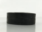 Antique Japanese Buddhist Altar Lacquer Wood Incense Container Kogo Black BA640