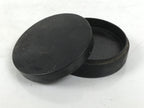 Antique Japanese Buddhist Altar Lacquer Wood Incense Container Kogo Black BA640