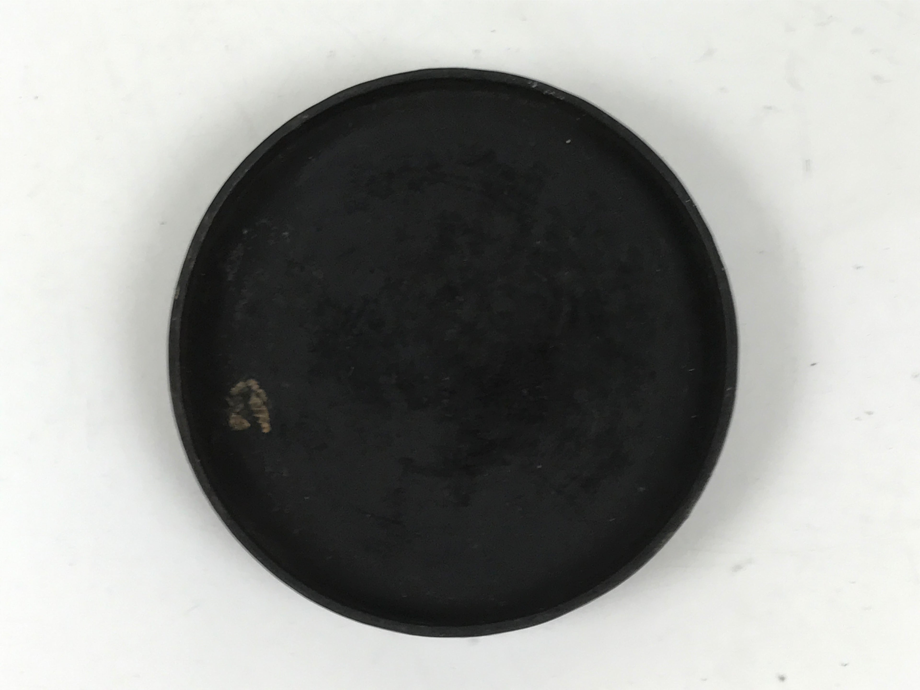 Antique Japanese Buddhist Altar Lacquer Wood Incense Container Kogo Black BA640