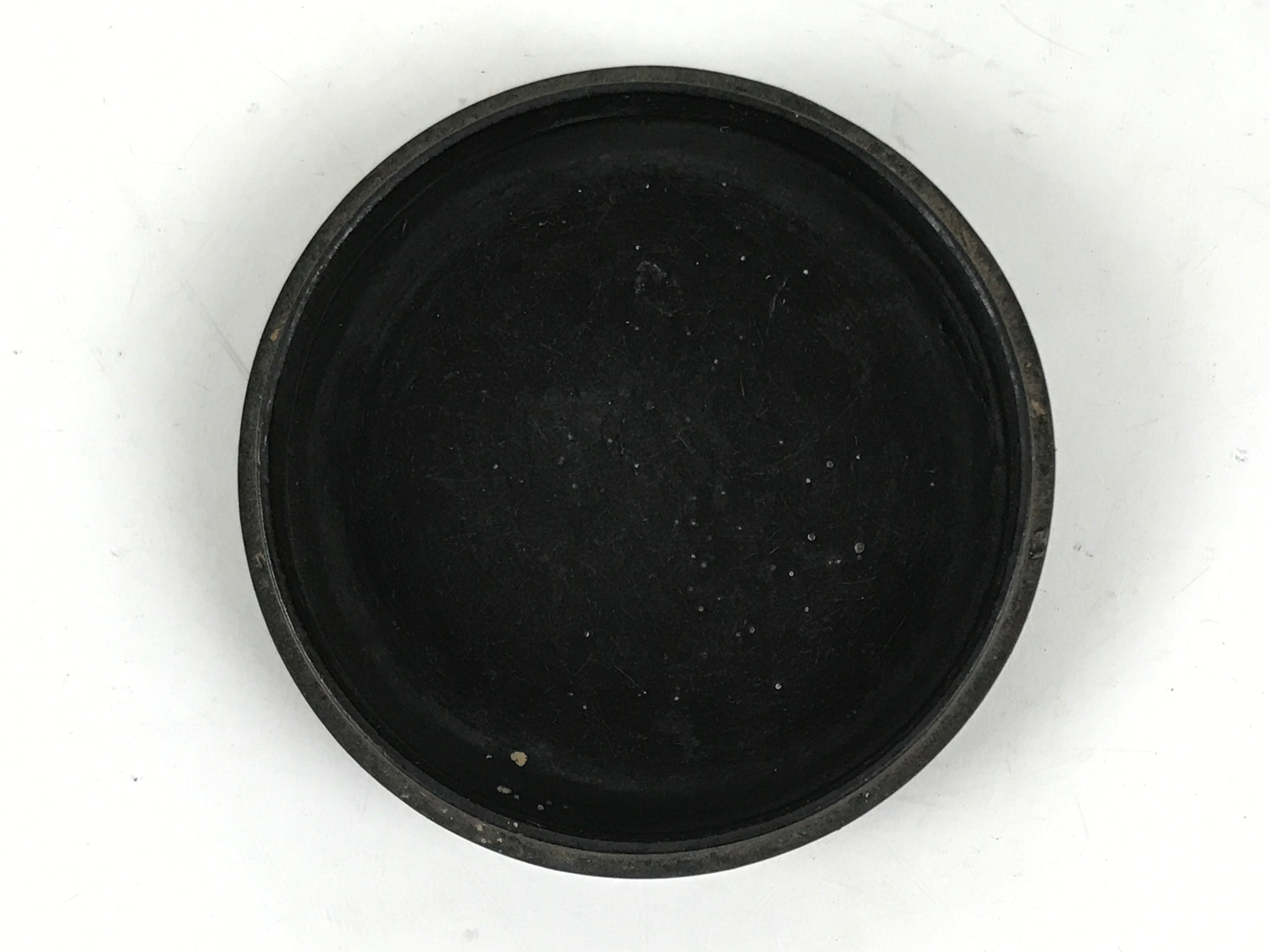Antique Japanese Buddhist Altar Lacquer Wood Incense Container Kogo Black BA640