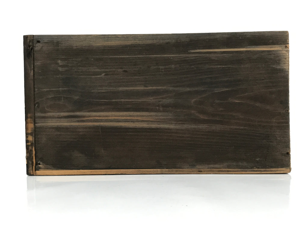 Antique Japanese Buddhist Altar Lacquered Drawer Brown Box Rectangle BA815