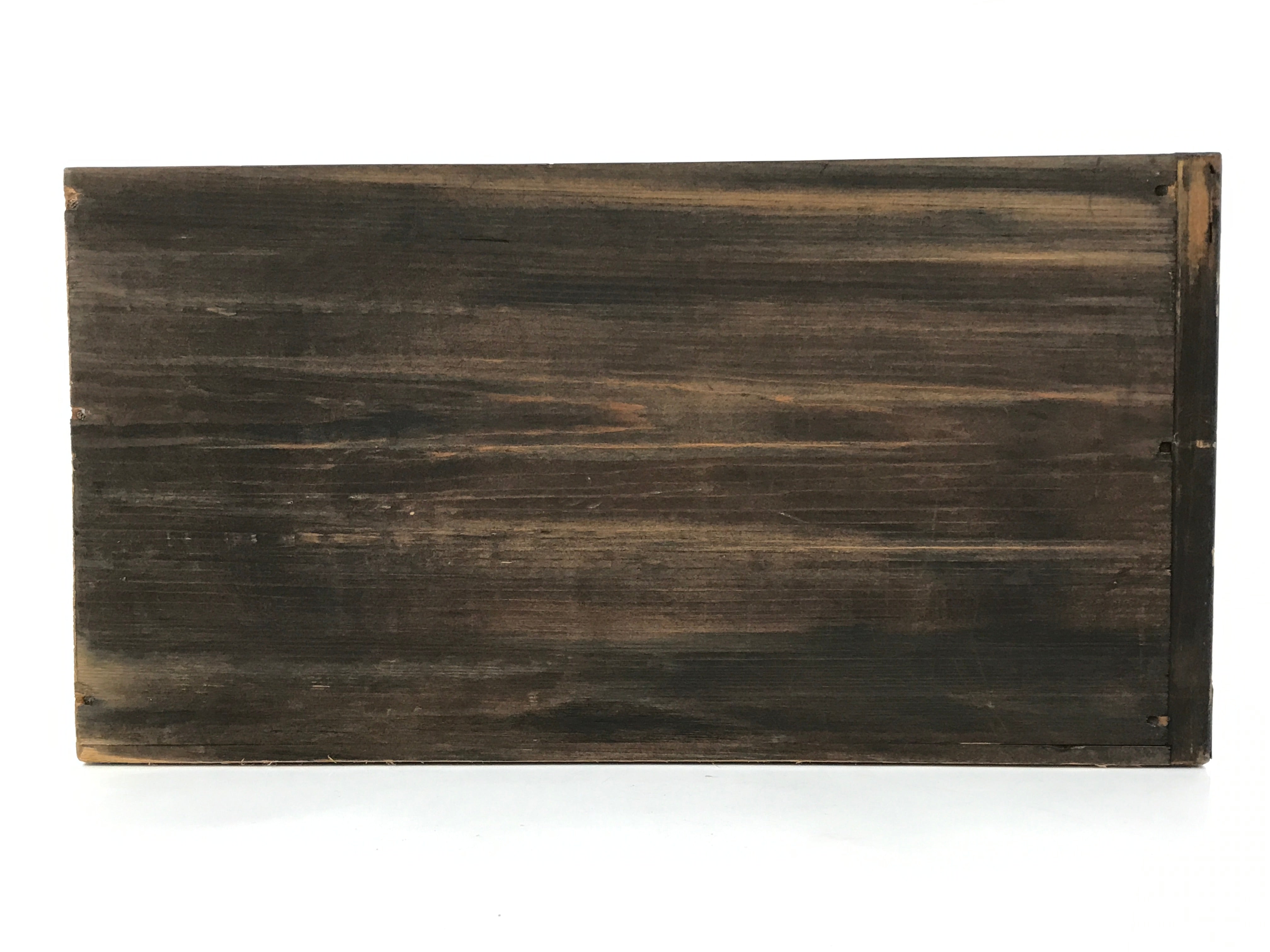 Antique Japanese Buddhist Altar Lacquered Drawer Brown Box Rectangle BA815