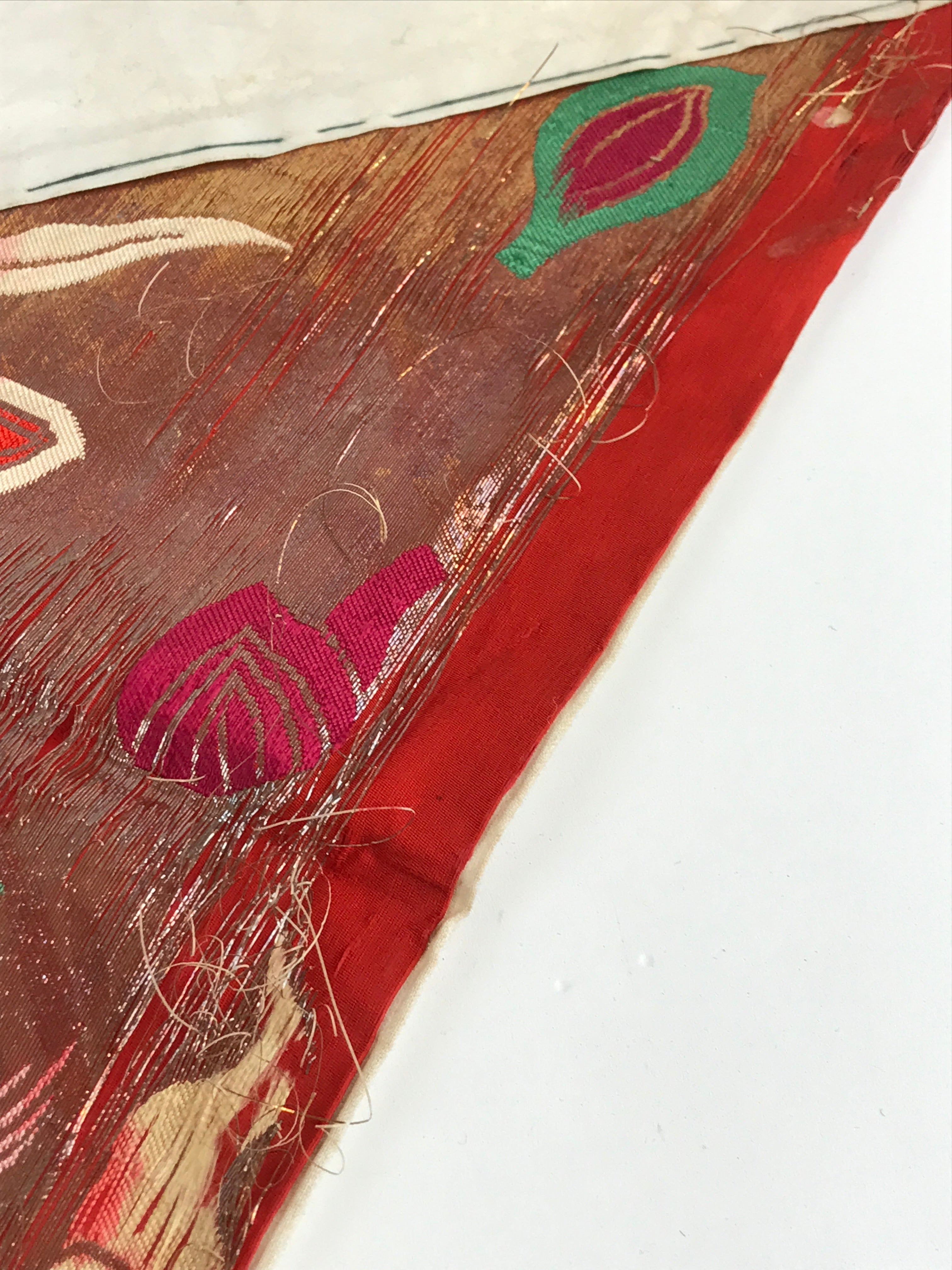 Antique Japanese Buddhist Altar Tablecloth Uchishiki Triangle Uwajoku Maejyoku B