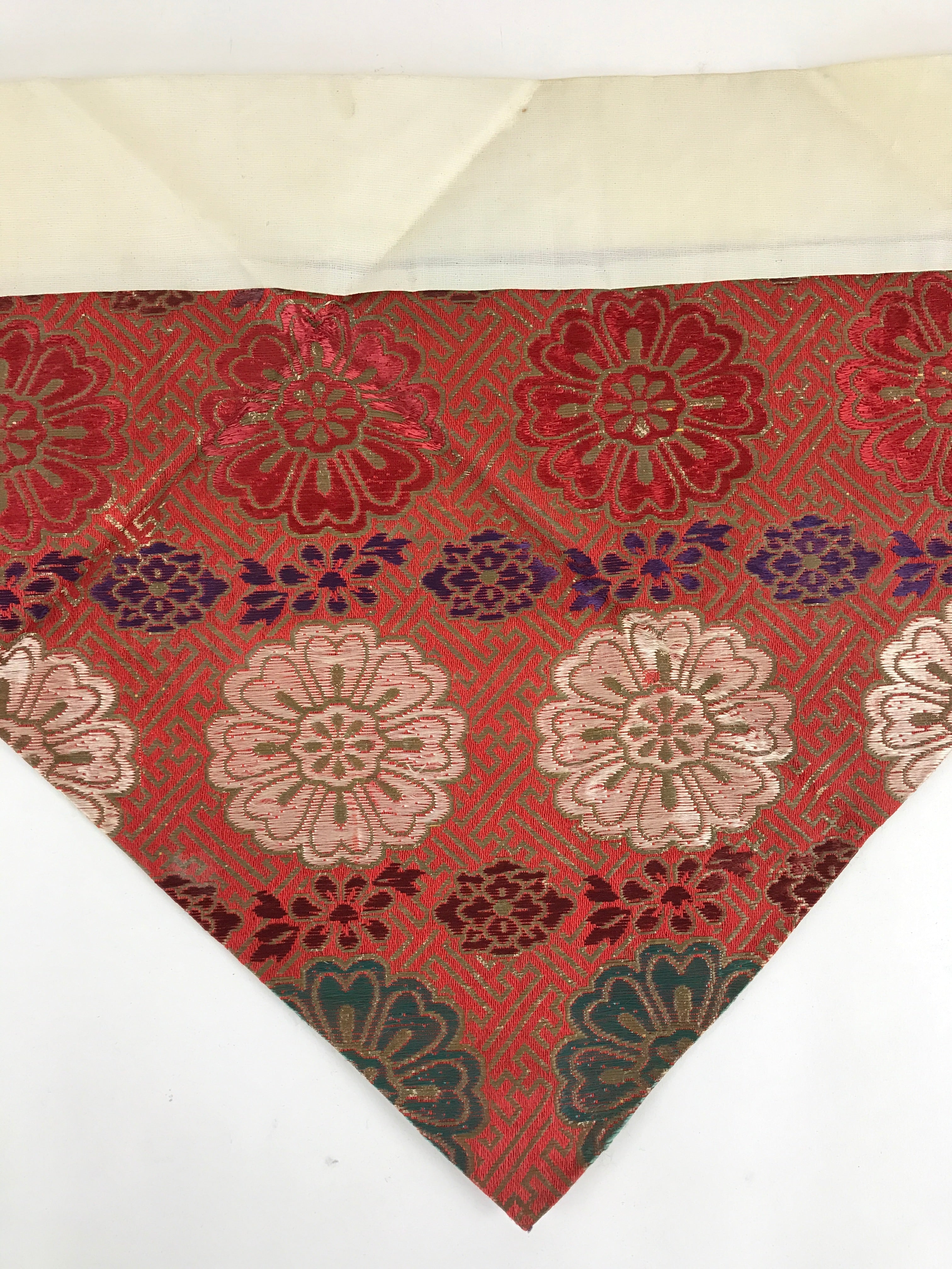 Antique Japanese Buddhist Altar Tablecloth Uchishiki Triangle Uwajoku Maejyoku B