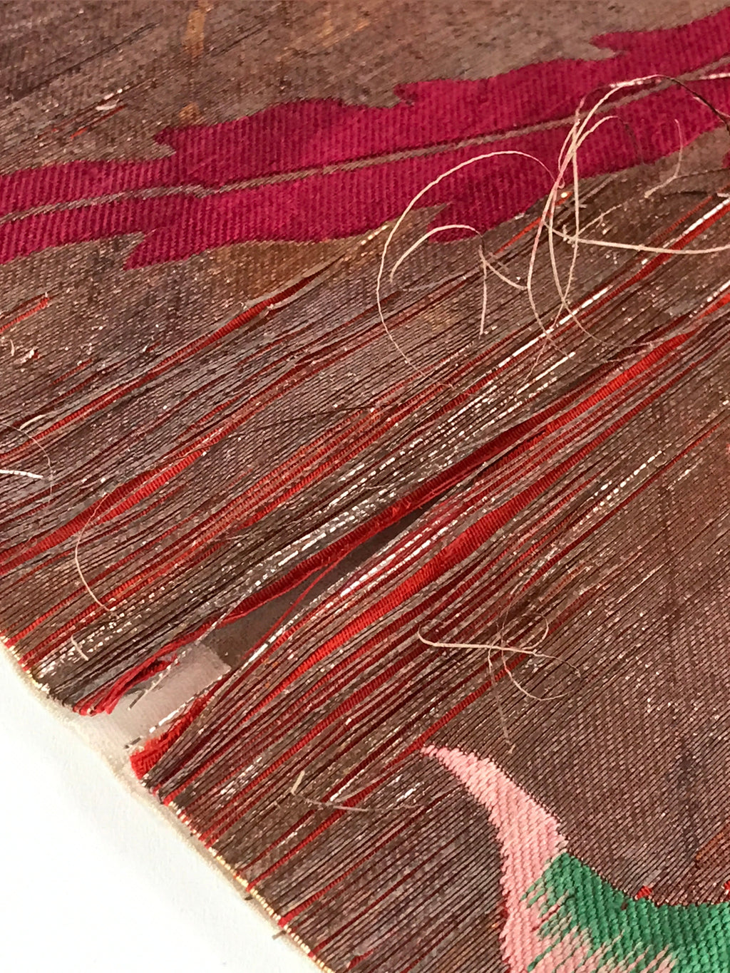 Antique Japanese Buddhist Altar Tablecloth Uchishiki Triangle Uwajoku Maejyoku B