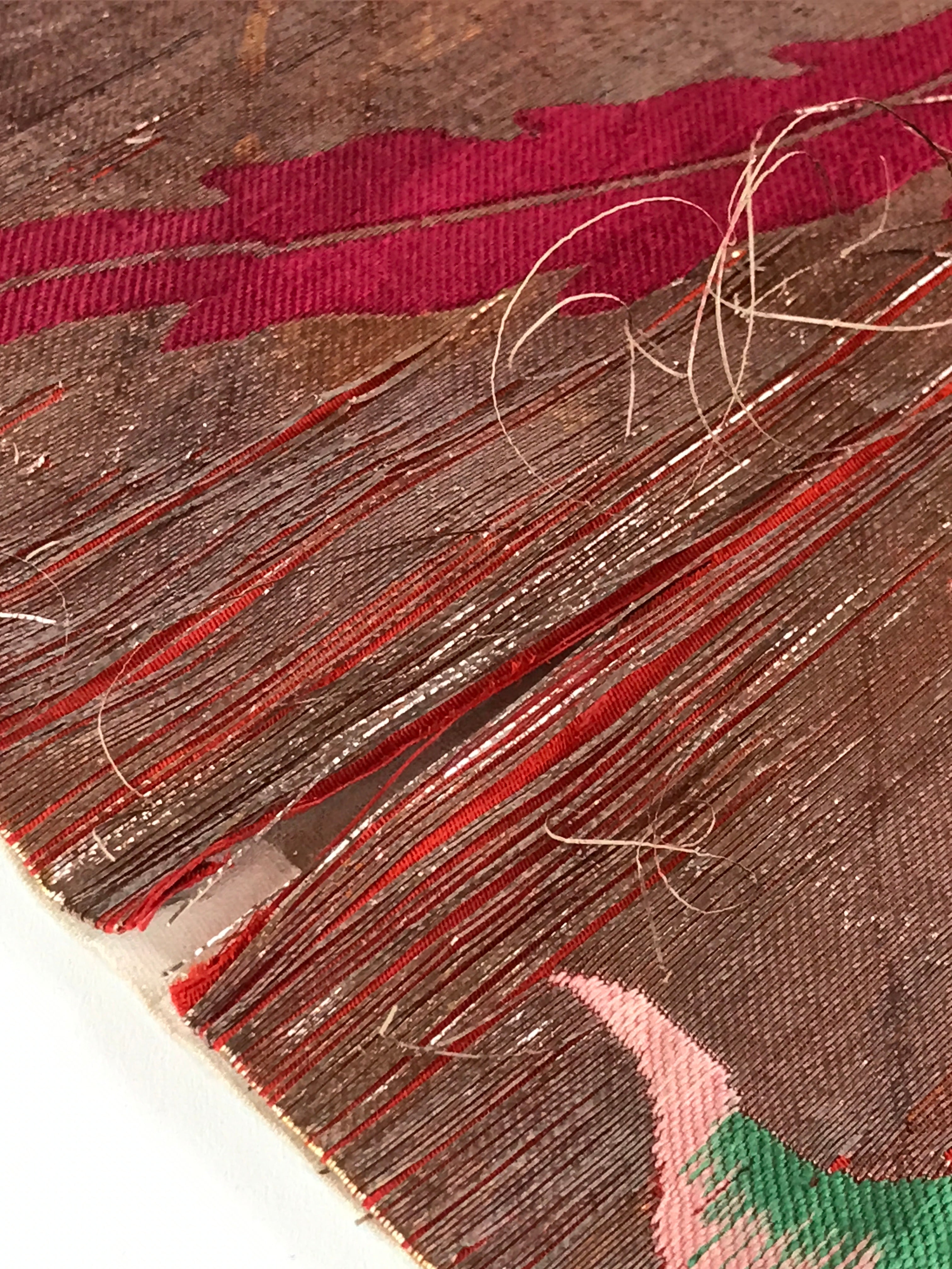 Antique Japanese Buddhist Altar Tablecloth Uchishiki Triangle Uwajoku Maejyoku B