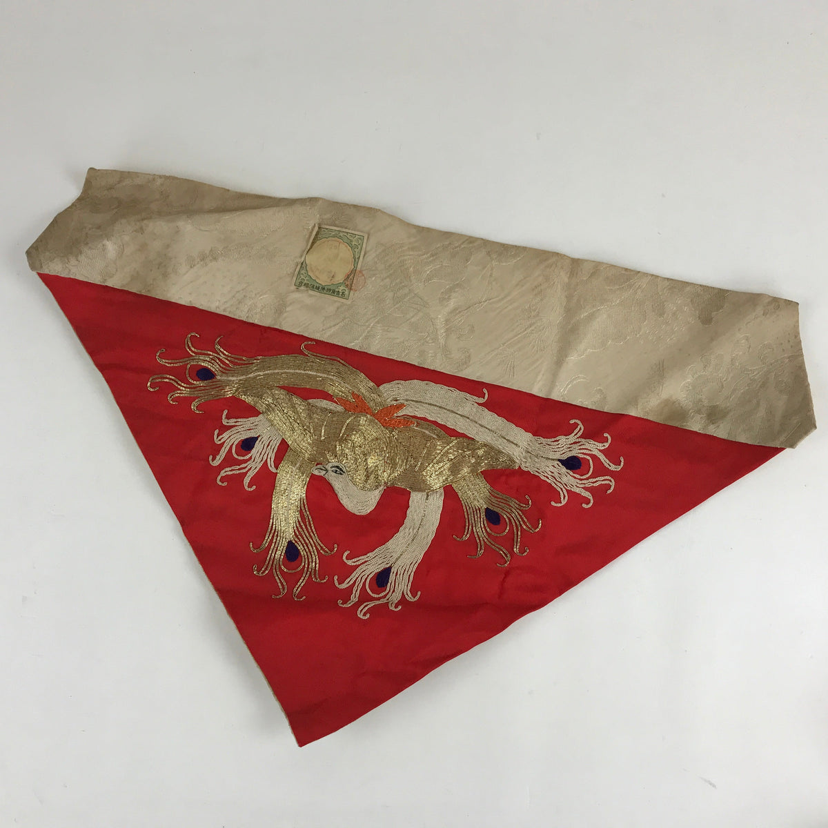 Antique Japanese Buddhist Altar Tablecloth Uchishiki Triangle Uwajoku Maejyoku B