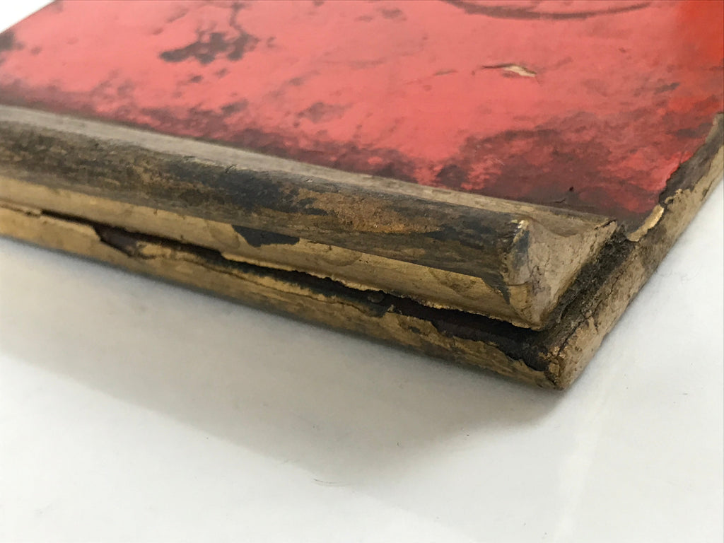 Antique Japanese Buddhist Altar Wood Lacquer Offering Table Maejoku Gold BA494