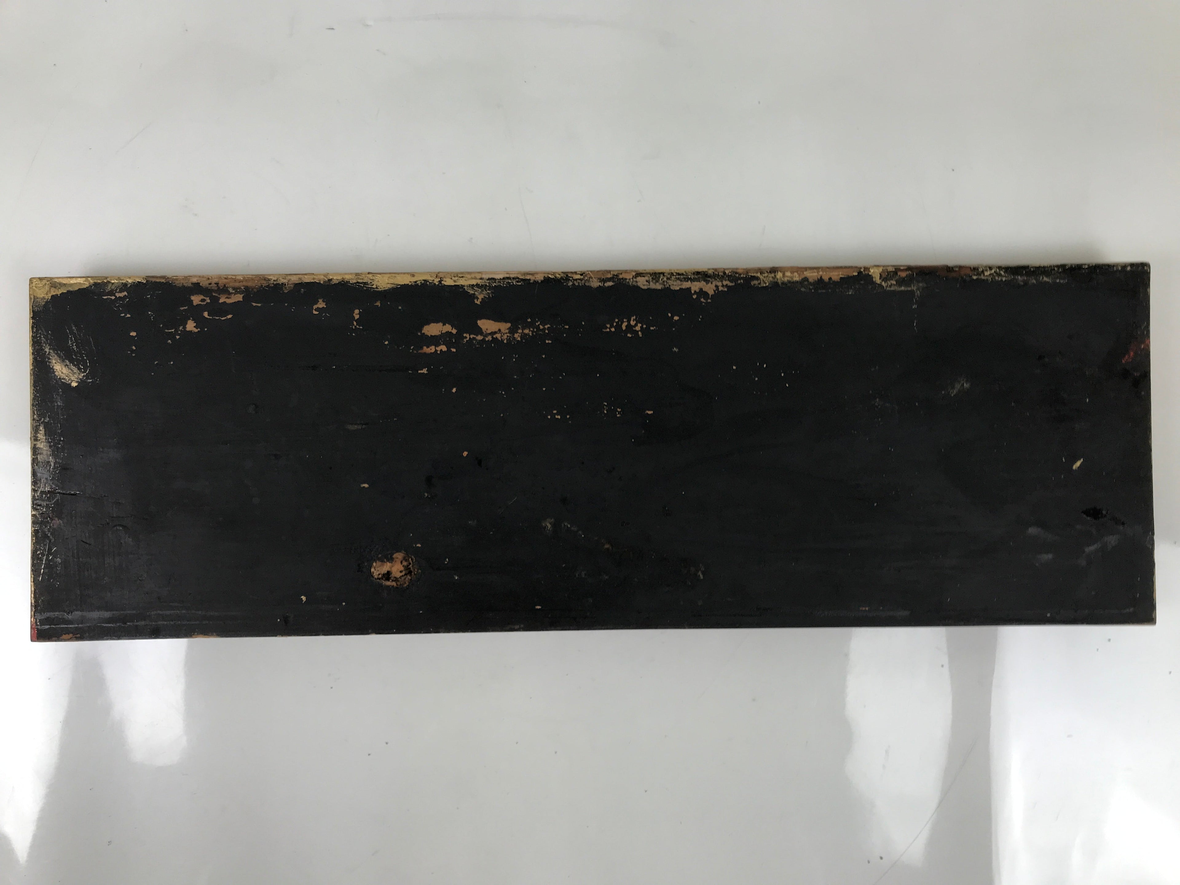 Antique Japanese Buddhist Altar Wood Lacquer Offering Table Maejoku Gold BA494