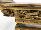 Antique Japanese Buddhist Altar Wood Lacquer Offering Table Maejoku Gold BA494