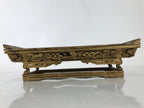 Antique Japanese Buddhist Altar Wood Lacquer Offering Table Maejoku Gold BA494