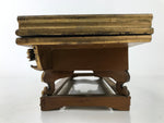 Antique Japanese Buddhist Altar Wood Lacquer Offering Table Maejoku Gold BA494