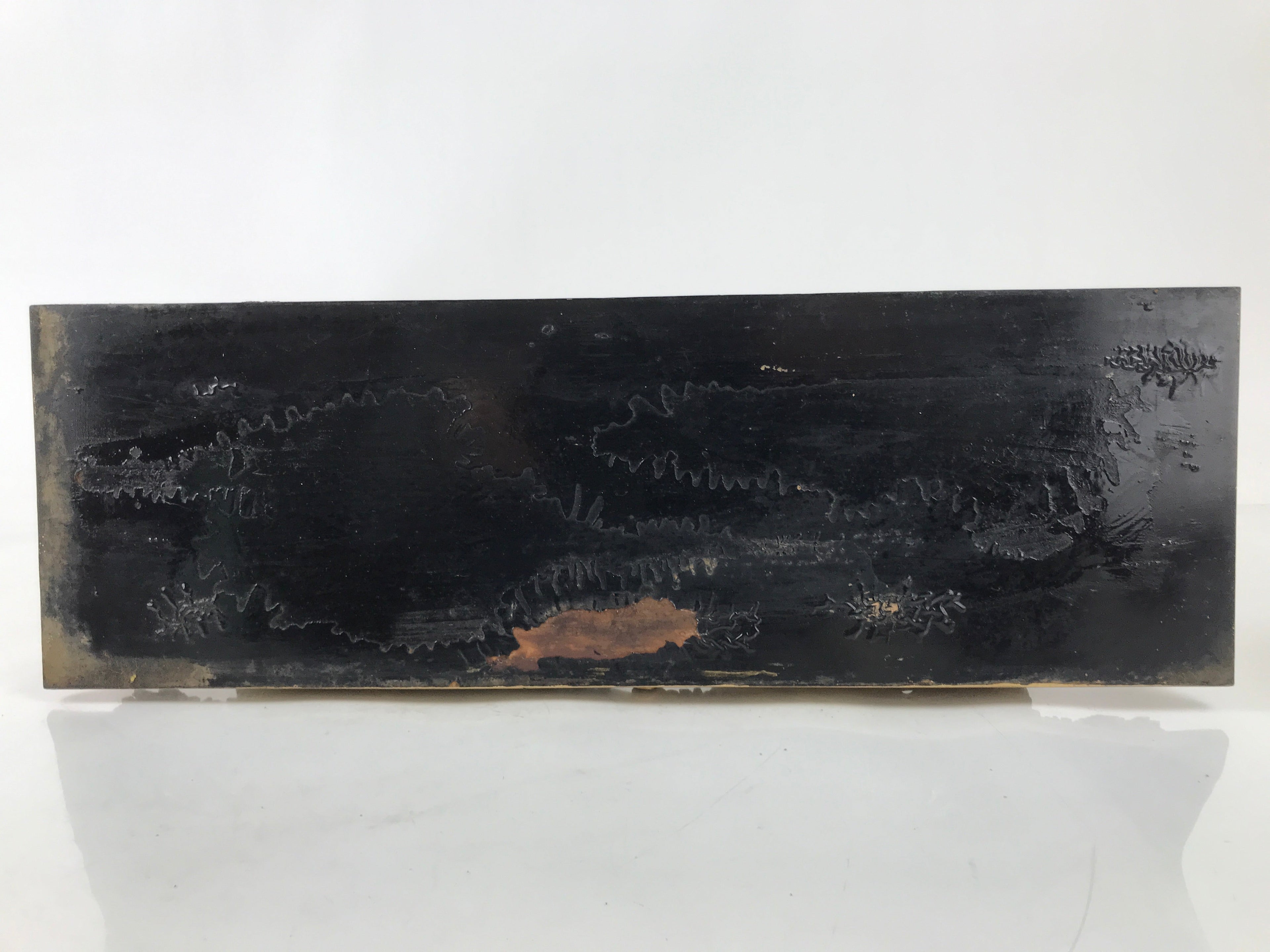Antique Japanese Buddhist Altar Wood Lacquer Offering Table Maejoku Gold BA494