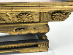 Antique Japanese Buddhist Altar Wood Lacquer Offering Table Maejoku Gold BA495