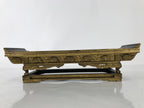 Antique Japanese Buddhist Altar Wood Lacquer Offering Table Maejoku Gold BA495