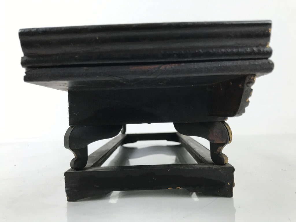 Antique Japanese Buddhist Altar Wood Lacquer Offering Table Maejoku Gold BA495