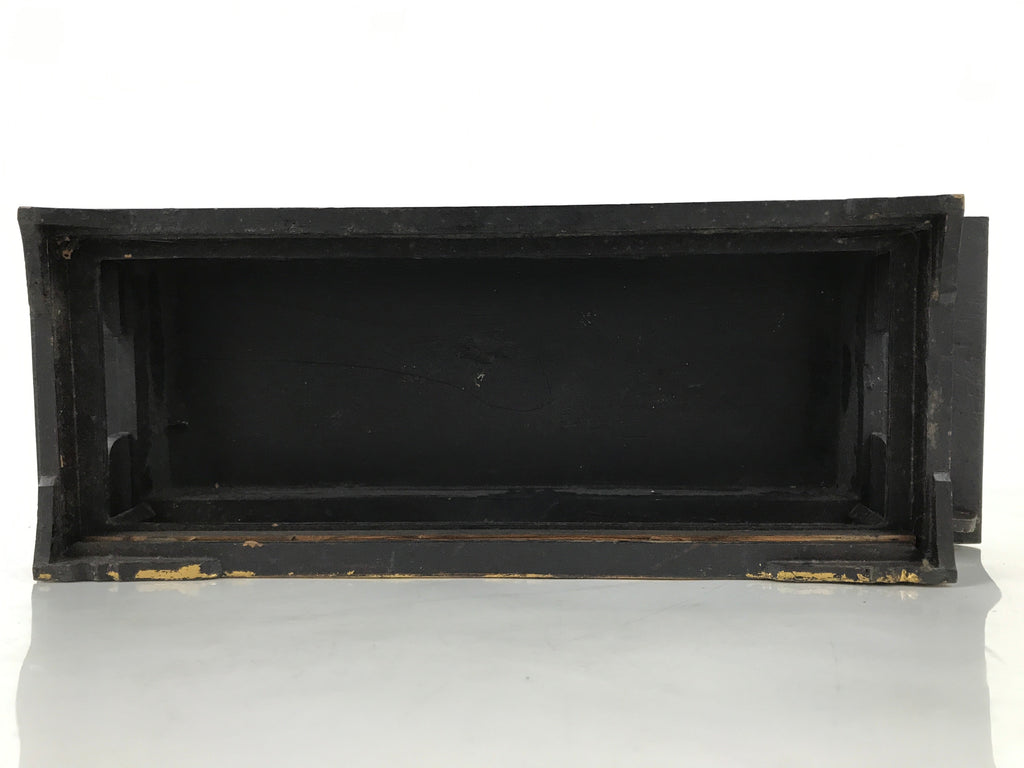 Antique Japanese Buddhist Altar Wood Lacquer Offering Table Maejoku Gold BA495