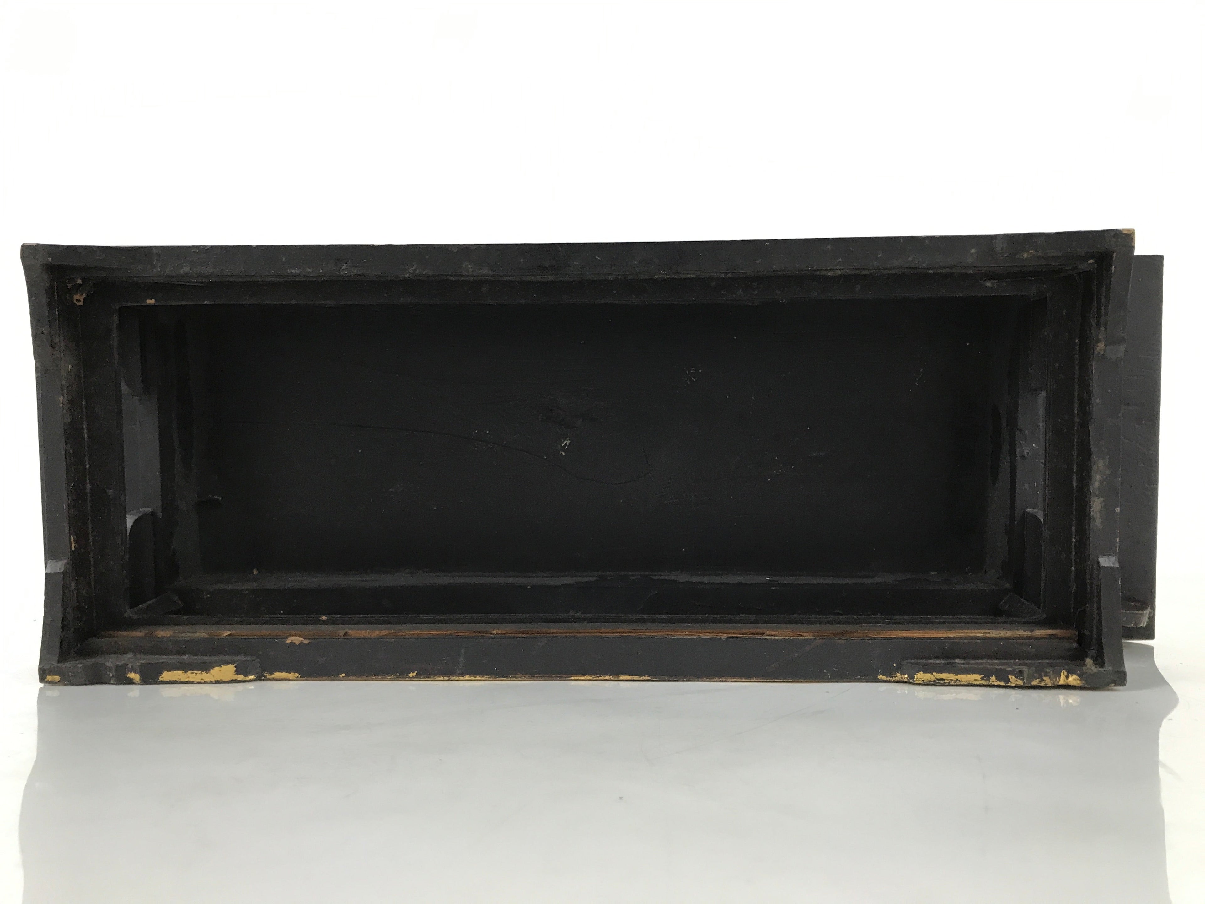 Antique Japanese Buddhist Altar Wood Lacquer Offering Table Maejoku Gold BA495