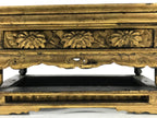Antique Japanese Buddhist Altar Wood Lacquer Offering Table Maejoku Gold BA496